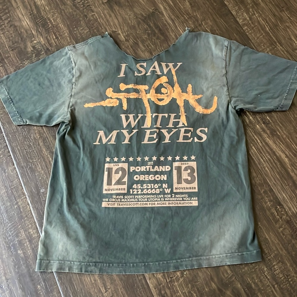 Travis Scott Utopia tour merch tee shirt sz L circus Maximus